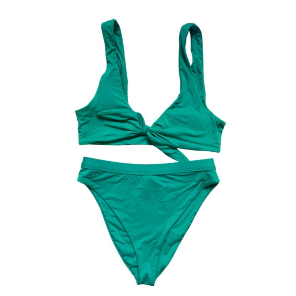 Dippin Daisy's Green High Waisted Bikini Size Small